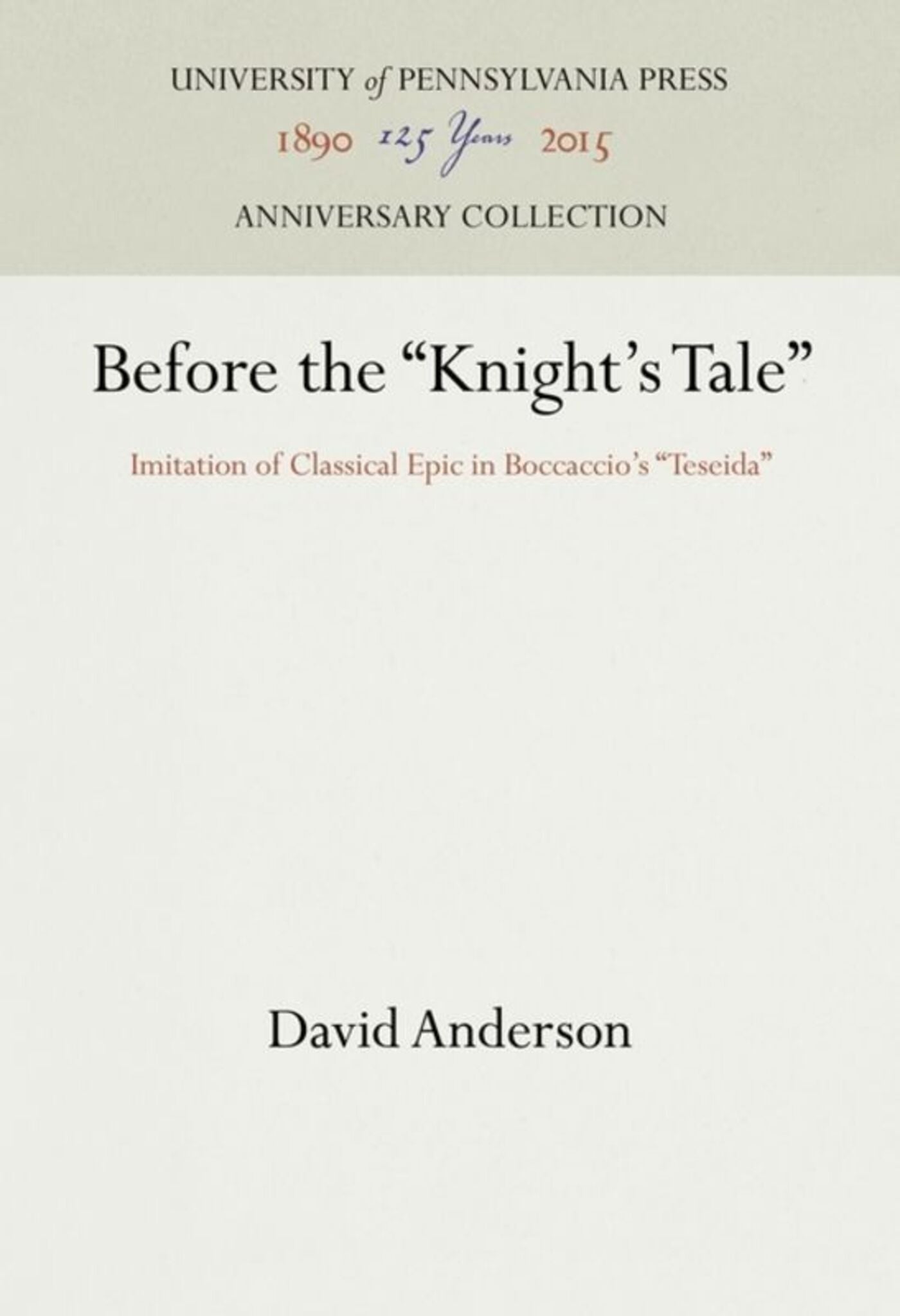 Cover image for Before the "Knight's Tale" ISBN 9780812281088
